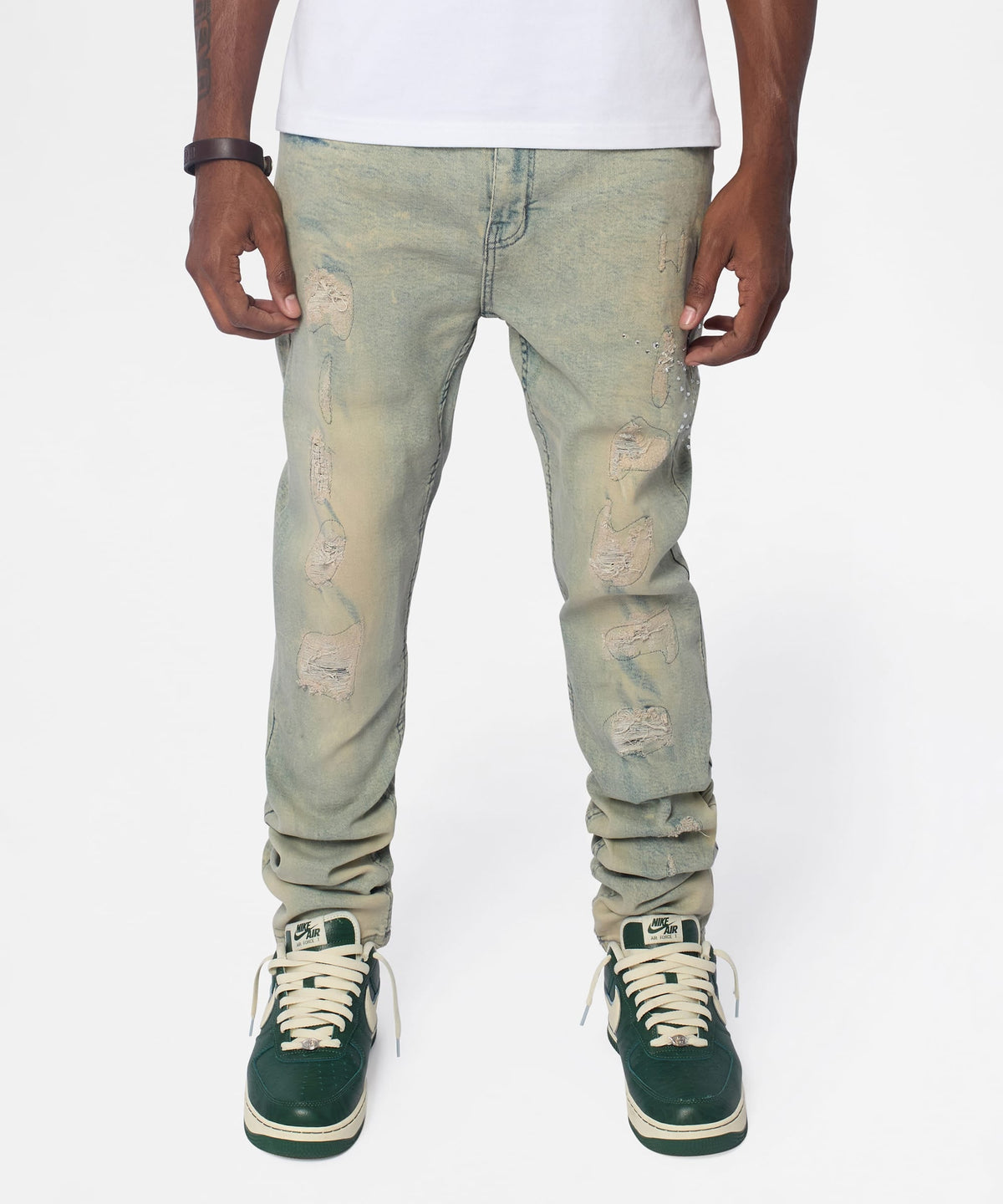 Reason Clothing Everyday Skinny Fit Denim Pant - Dark Blue