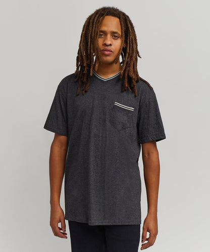 Reason Clothing Value Pocket Stripe Contrast V-Neck Tee