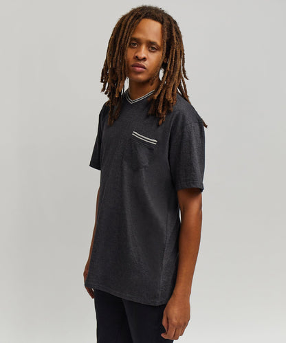 Reason Clothing Value Pocket Stripe Contrast V-Neck Tee