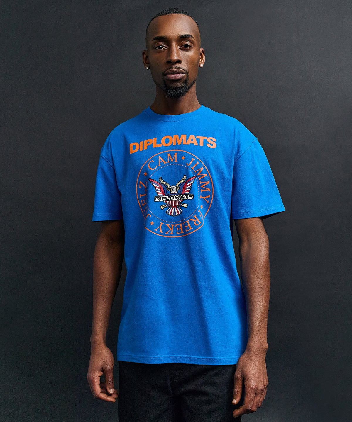 Reason Clothing Best Price Dipset Crest Graphic Short Sleeve Tee - Blue