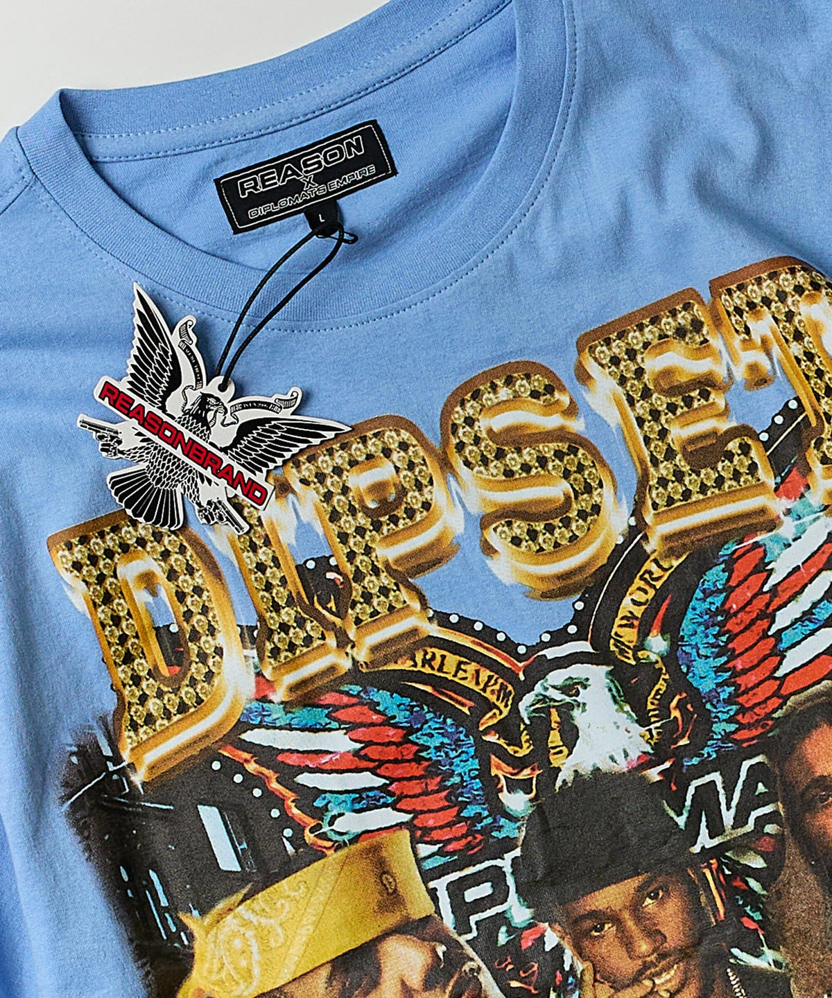 Reason Clothing Trusted Dipset Forever Graphic Short Sleeve Tee - Light Blue
