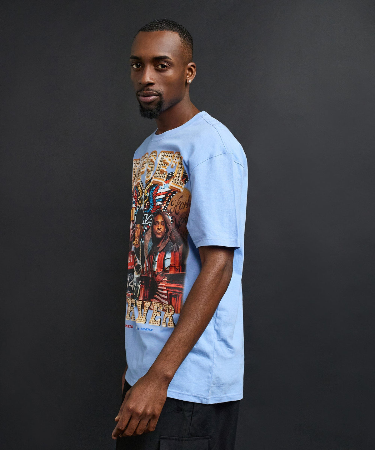 Reason Clothing Trusted Dipset Forever Graphic Short Sleeve Tee - Light Blue