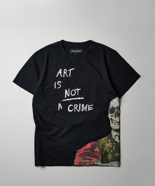 Reason Clothing New Art Is Not A Crime Box Tee - Black