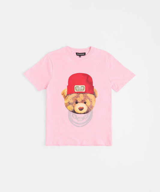 Reason Clothing Classic Rhinestone Tee - Pink