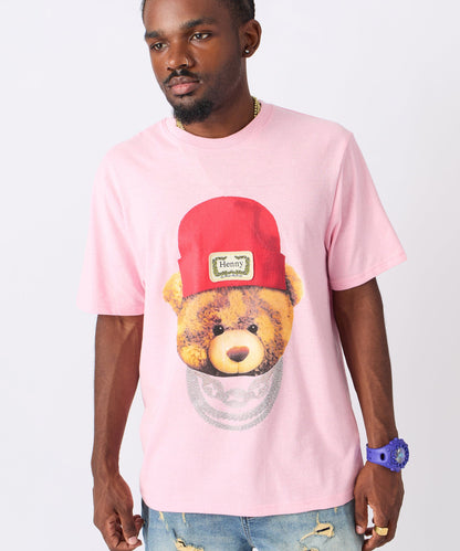 Reason Clothing Classic Rhinestone Tee - Pink