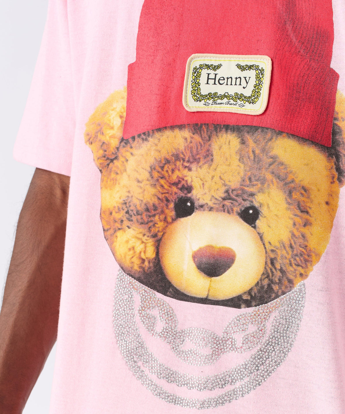 Reason Clothing Classic Rhinestone Tee - Pink