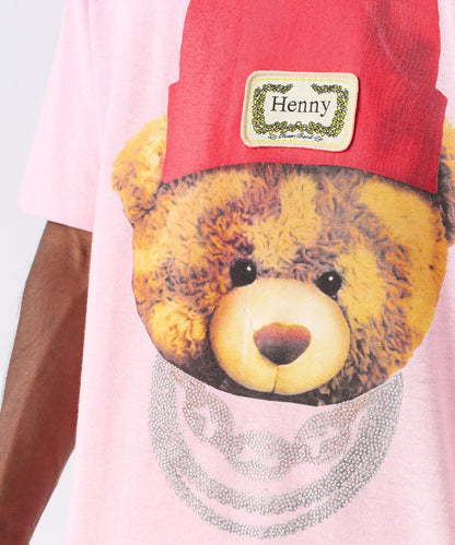 Reason Clothing Classic Rhinestone Tee - Pink