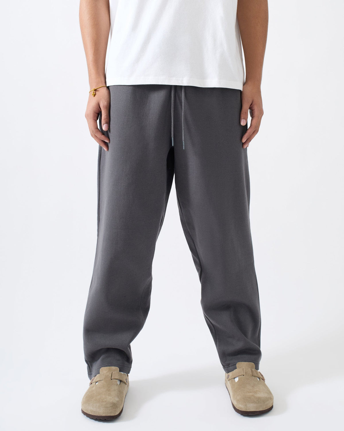 Reason Clothing Sale Classic Open Hem Pant - Dark Grey