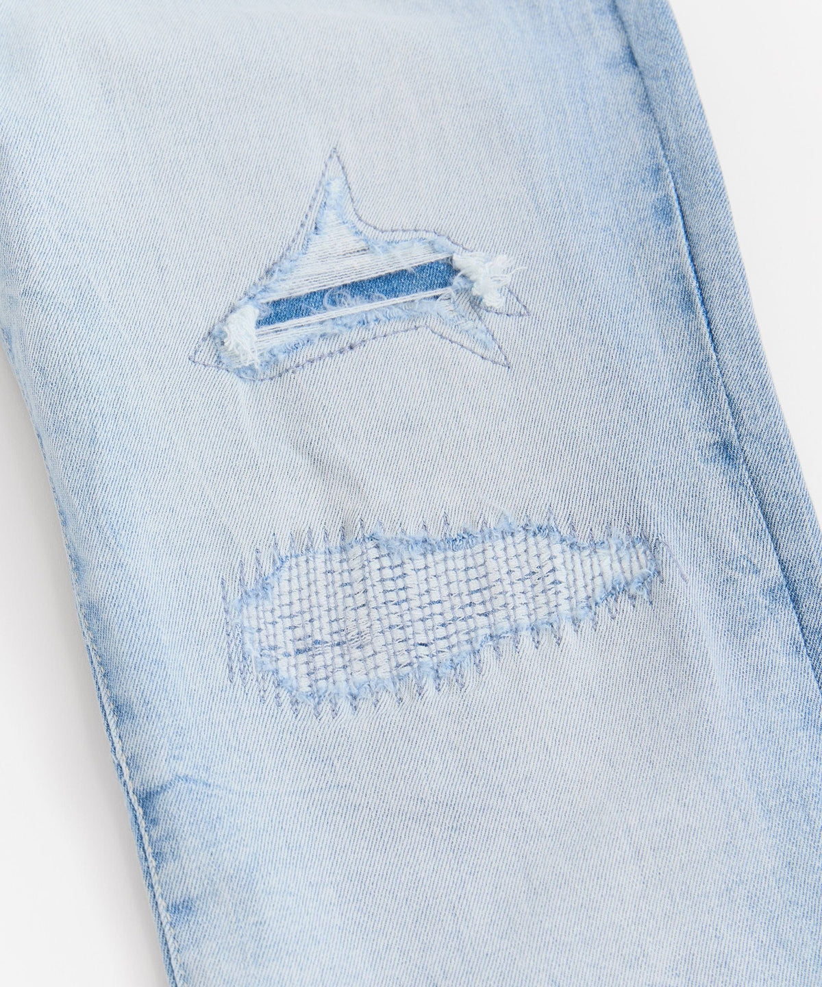 Reason Clothing Special Offer Coastal Ripped Skinny Jeans - Light Blue