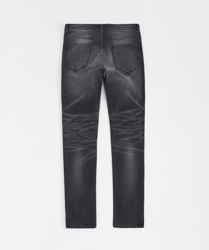 Reason Clothing Value Shadow Wash Distressed Skinny Jean - Black