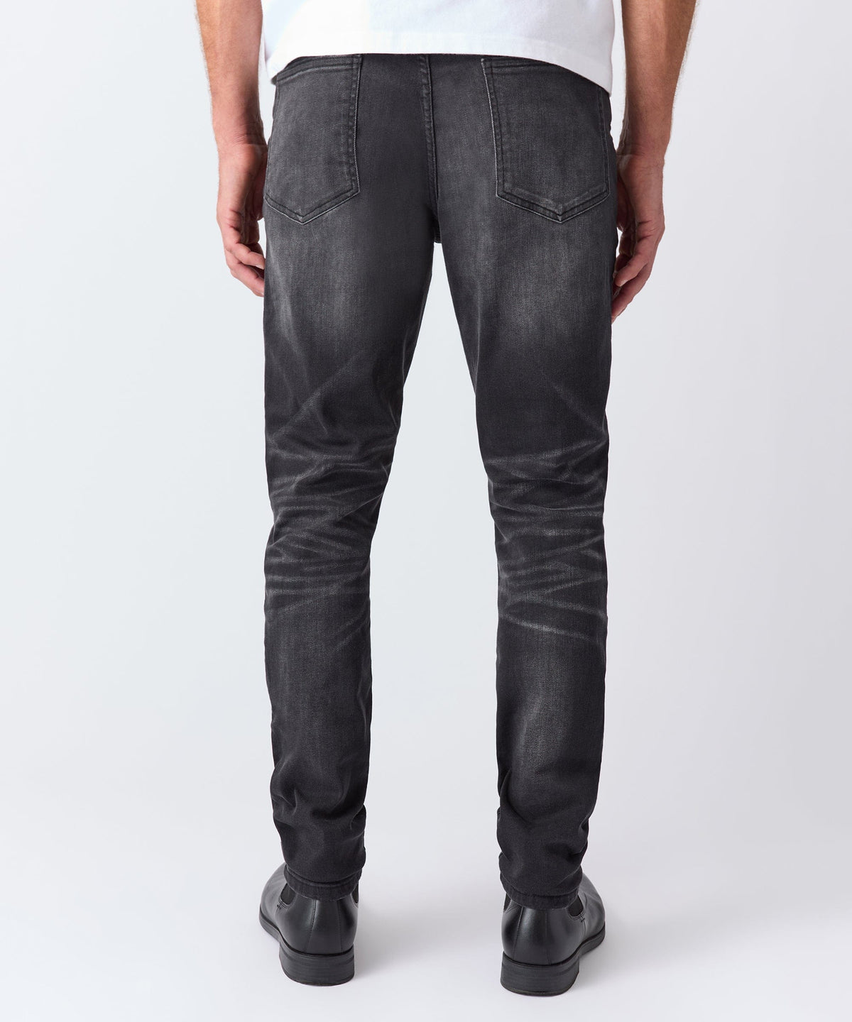 Reason Clothing Value Shadow Wash Distressed Skinny Jean - Black