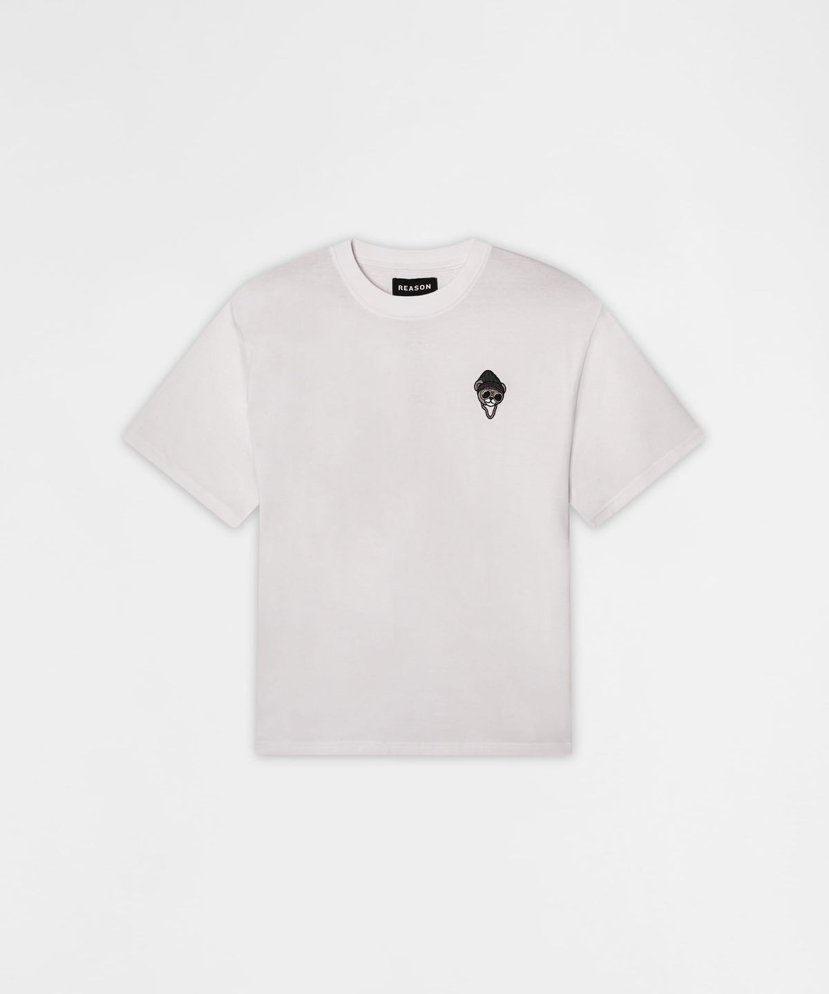 Reason Clothing Top Pick Chest Hit Embroidered Short Sleeve Tee - White