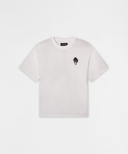 Reason Clothing Top Pick Chest Hit Embroidered Short Sleeve Tee - White