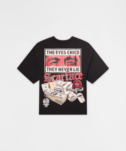 Reason Clothing New Scarface The Eyes Chico Graphic Short Sleeve Tee - Black