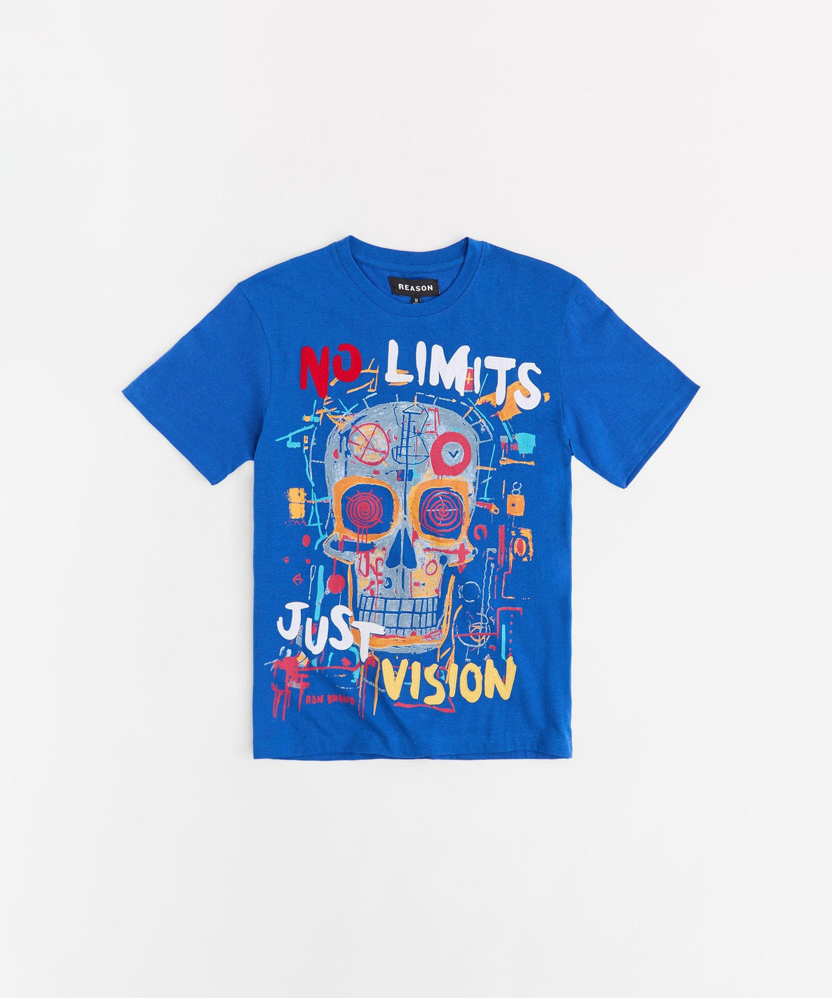 Reason Clothing Trusted No Limits Applique Short Sleeve Tee - Blue