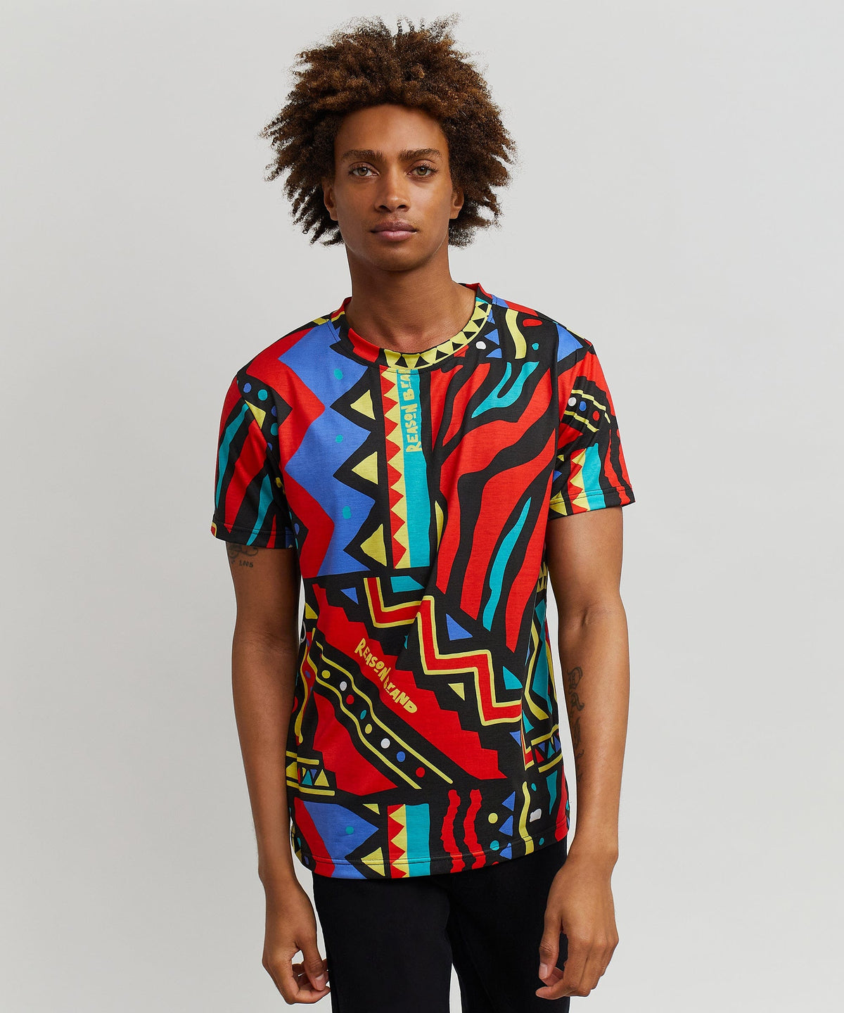 Reason Clothing Classic Unity Allover Geometric Print Tee