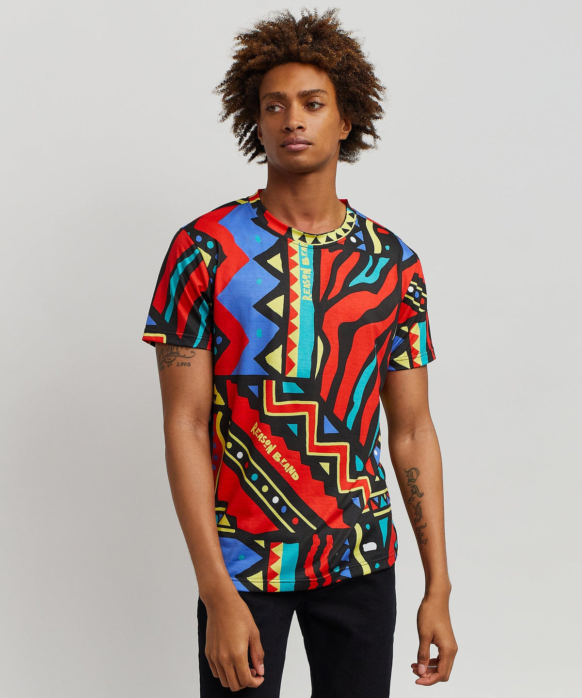 Reason Clothing Classic Unity Allover Geometric Print Tee