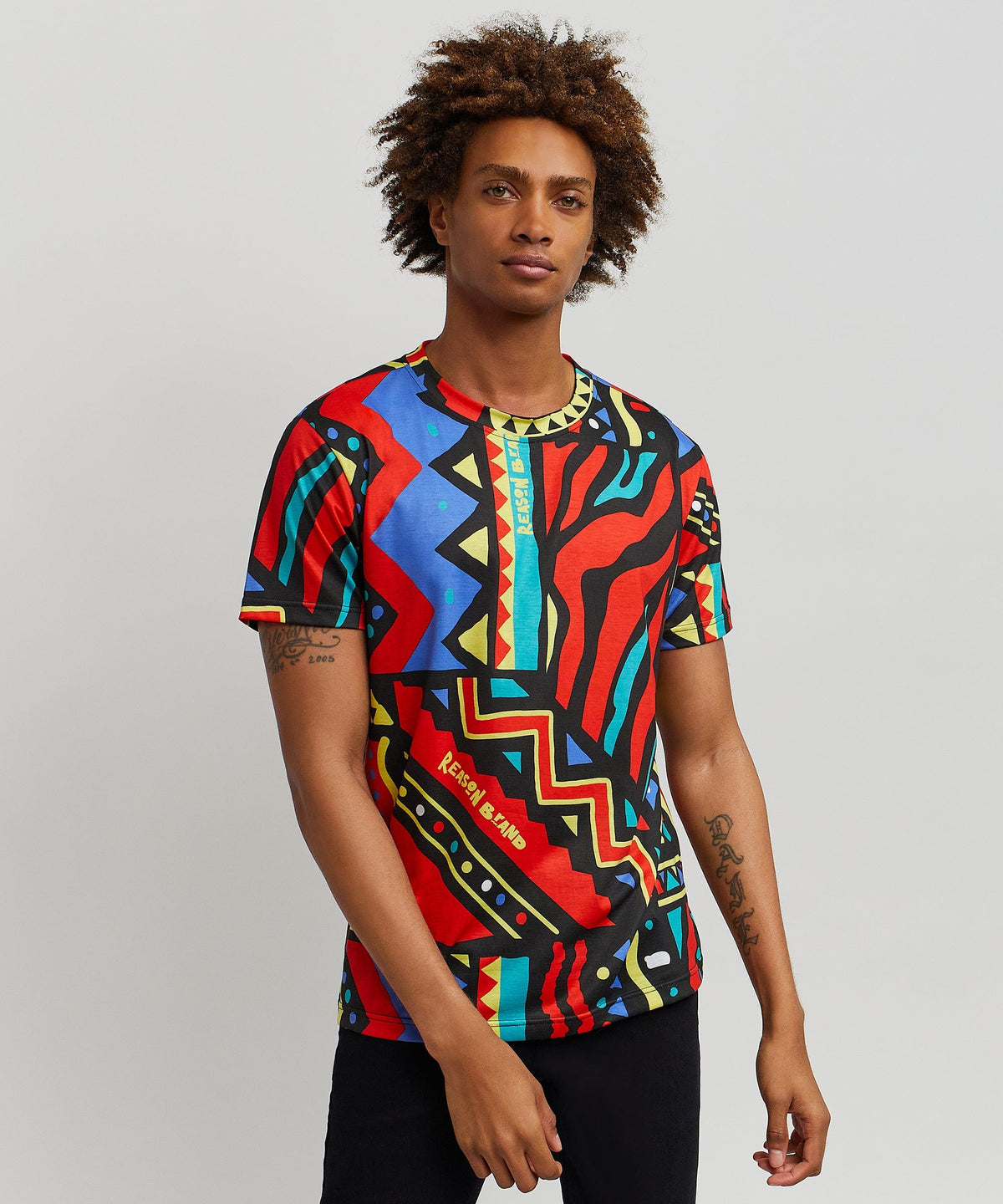 Reason Clothing Classic Unity Allover Geometric Print Tee