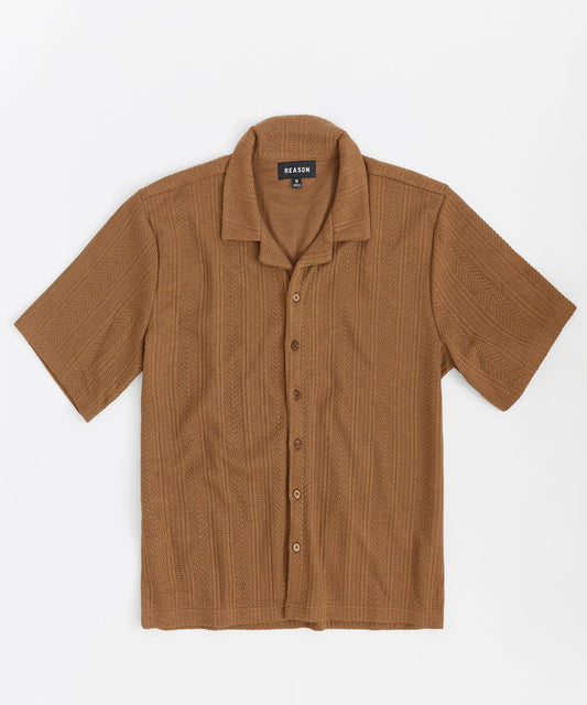 Reason Clothing Smart Buy Jacquard Knit Shirt