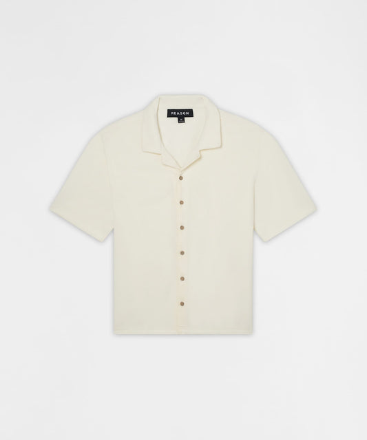 Reason Clothing Essential Textured Knit Shirt - Beige