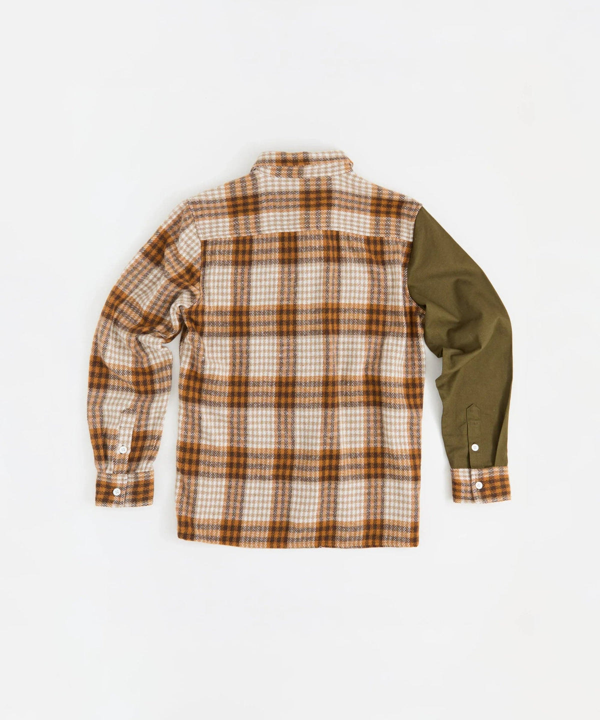 Reason Clothing Signature Patchwork Plaid Button Down Long Sleeve Shirt - Multicolor