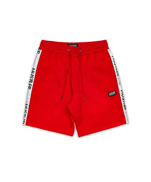 Reason Clothing Trusted Hustler Side Taped Short - Red
