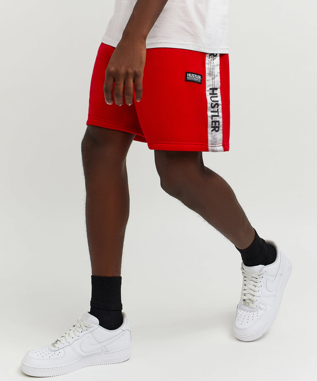 Reason Clothing Trusted Hustler Side Taped Short - Red