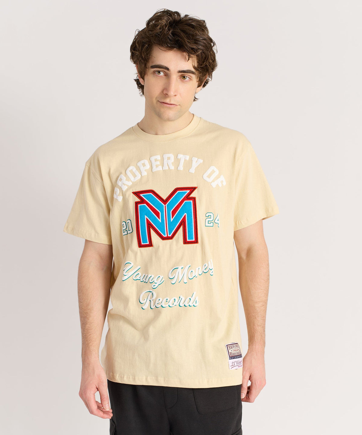 Reason Clothing Discount Lil Wayne Property Of Applique Short Sleeve Tee - Khaki