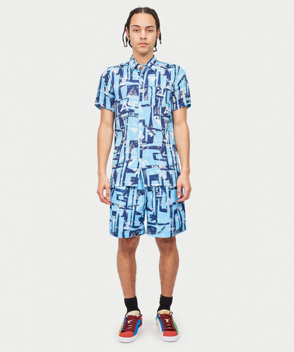 Reason Clothing Hot Sale Aqua Shirt Shorts Set