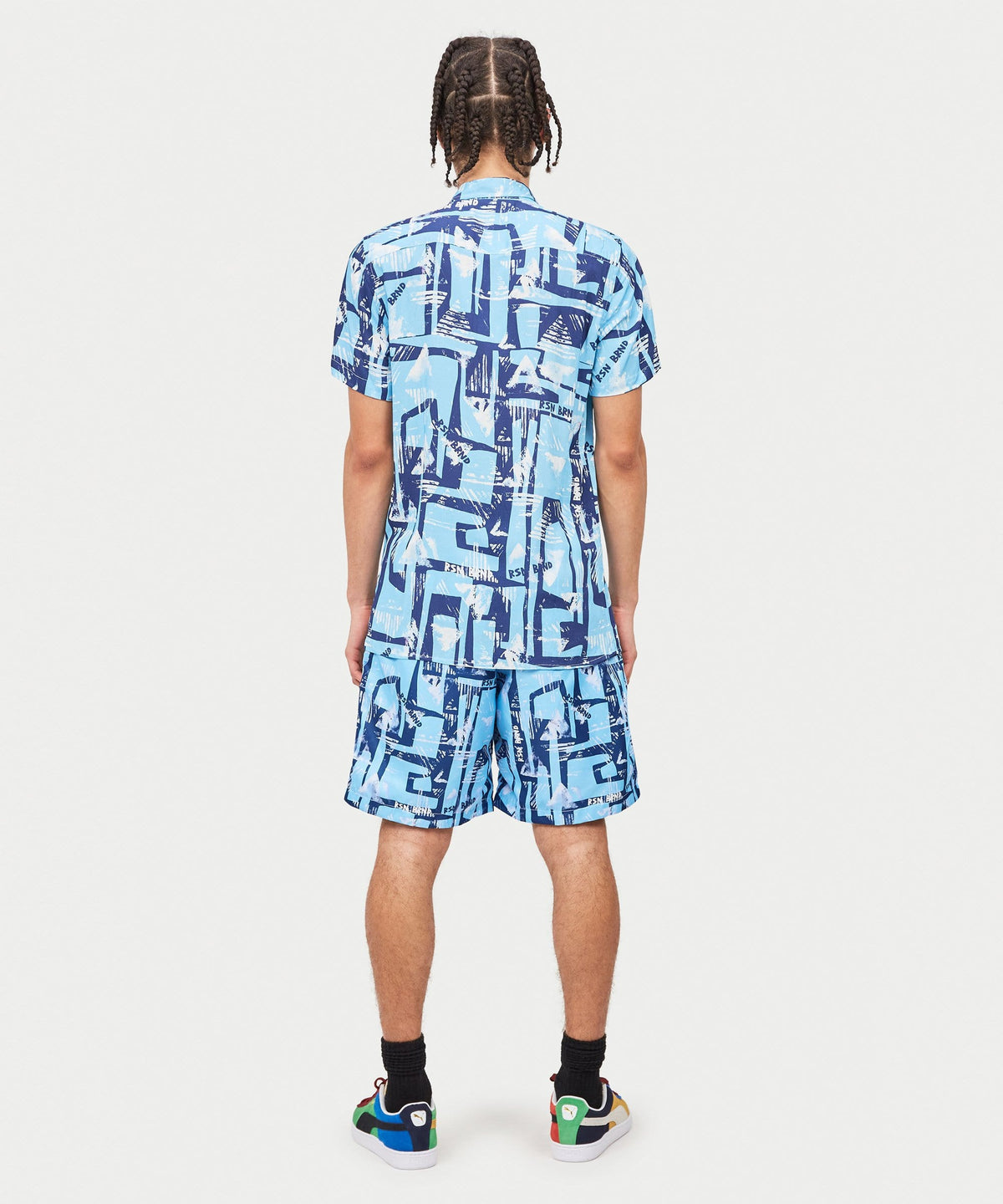 Reason Clothing Hot Sale Aqua Shirt Shorts Set