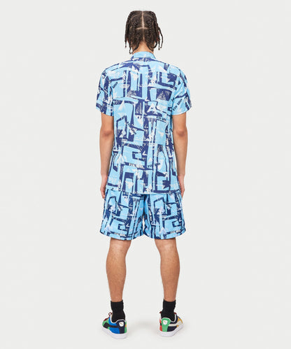 Reason Clothing Hot Sale Aqua Shirt Shorts Set
