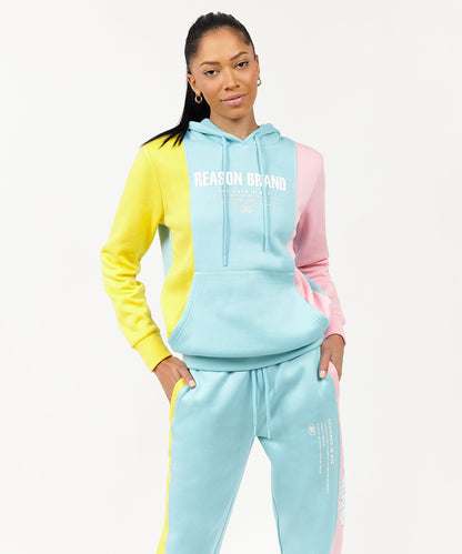 Reason Clothing Sale Womens Blocked Hoodie