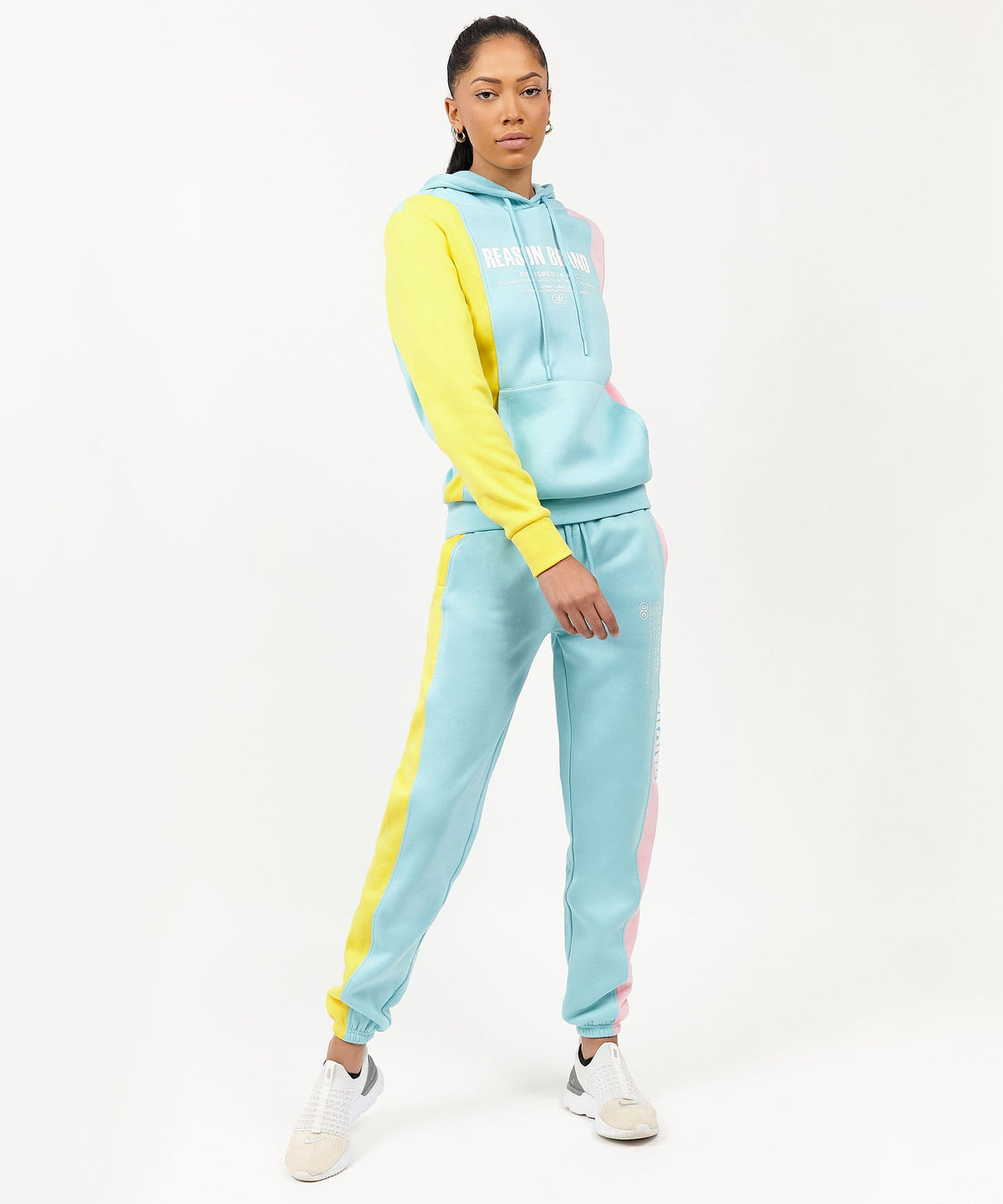 Reason Clothing Sale Womens Blocked Hoodie