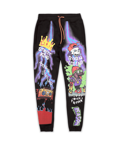 Reason Clothing Classic Airbrush Graffiti Print Jogger