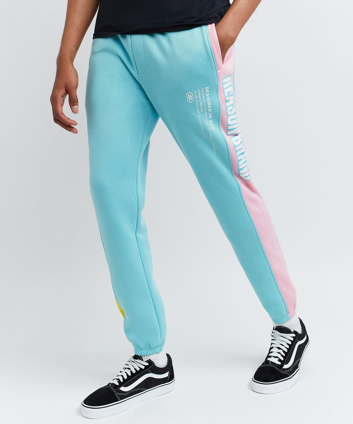 Reason Clothing New Blocked Pastel Logo Jogger