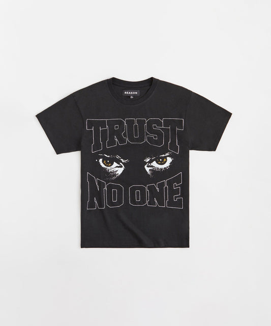 Reason Clothing Signature Chenille Tee - Black