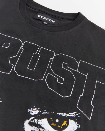 Reason Clothing Signature Chenille Tee - Black