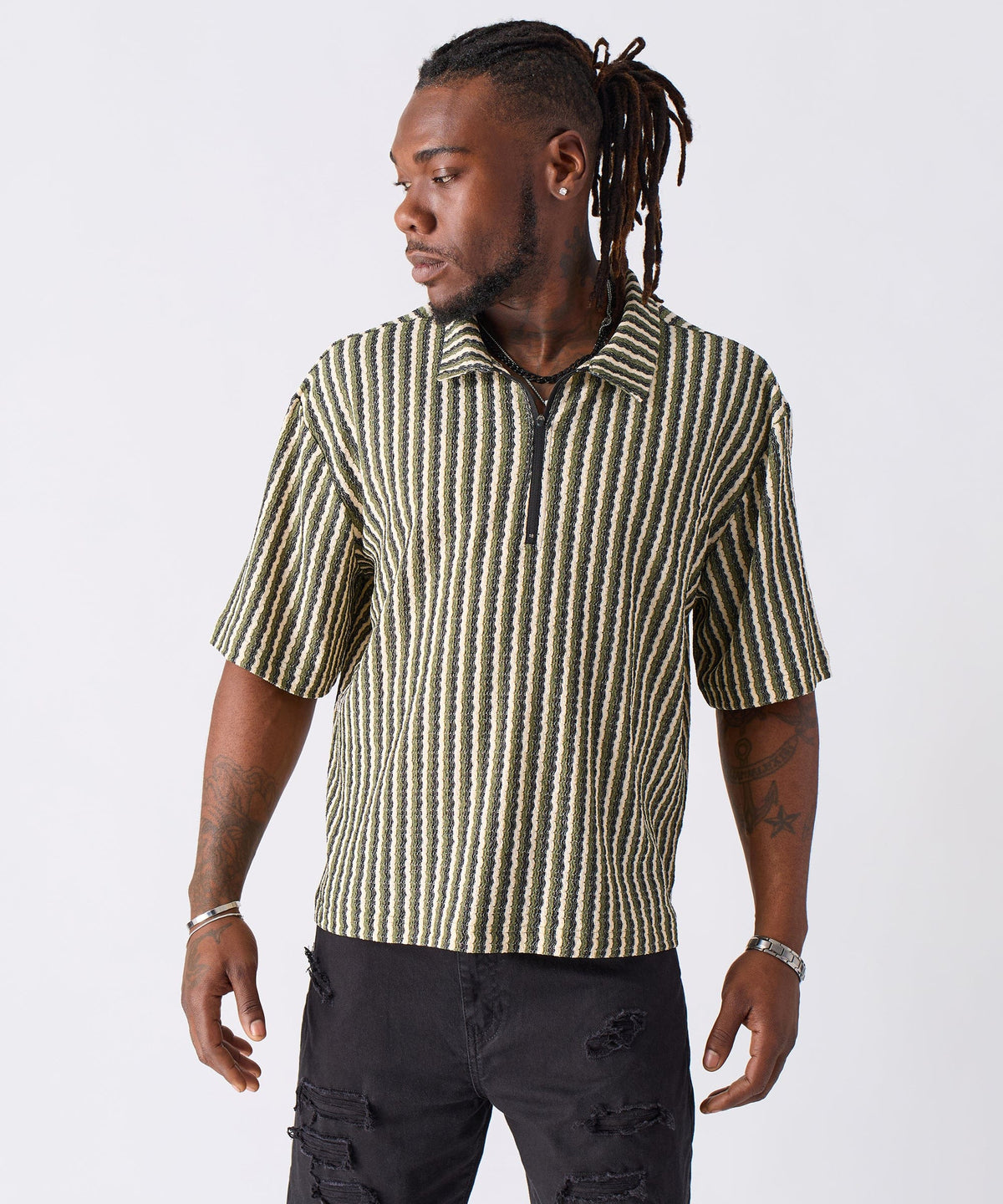 Reason Clothing Trusted Striped Shirt