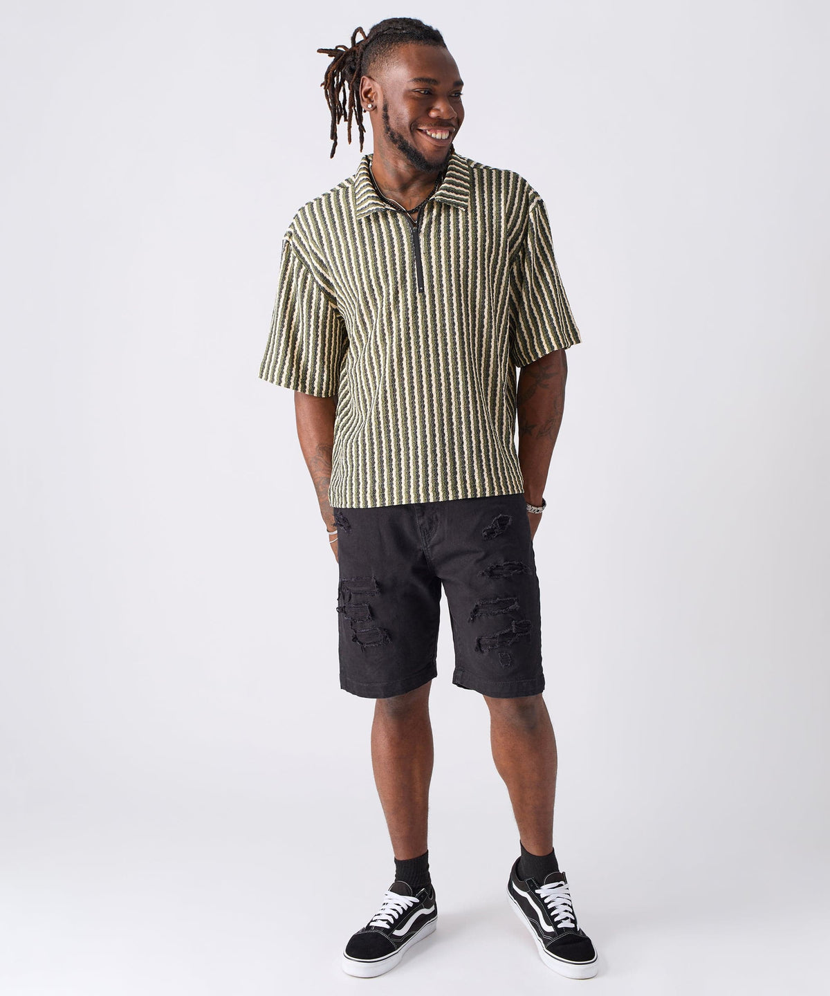 Reason Clothing Trusted Striped Shirt