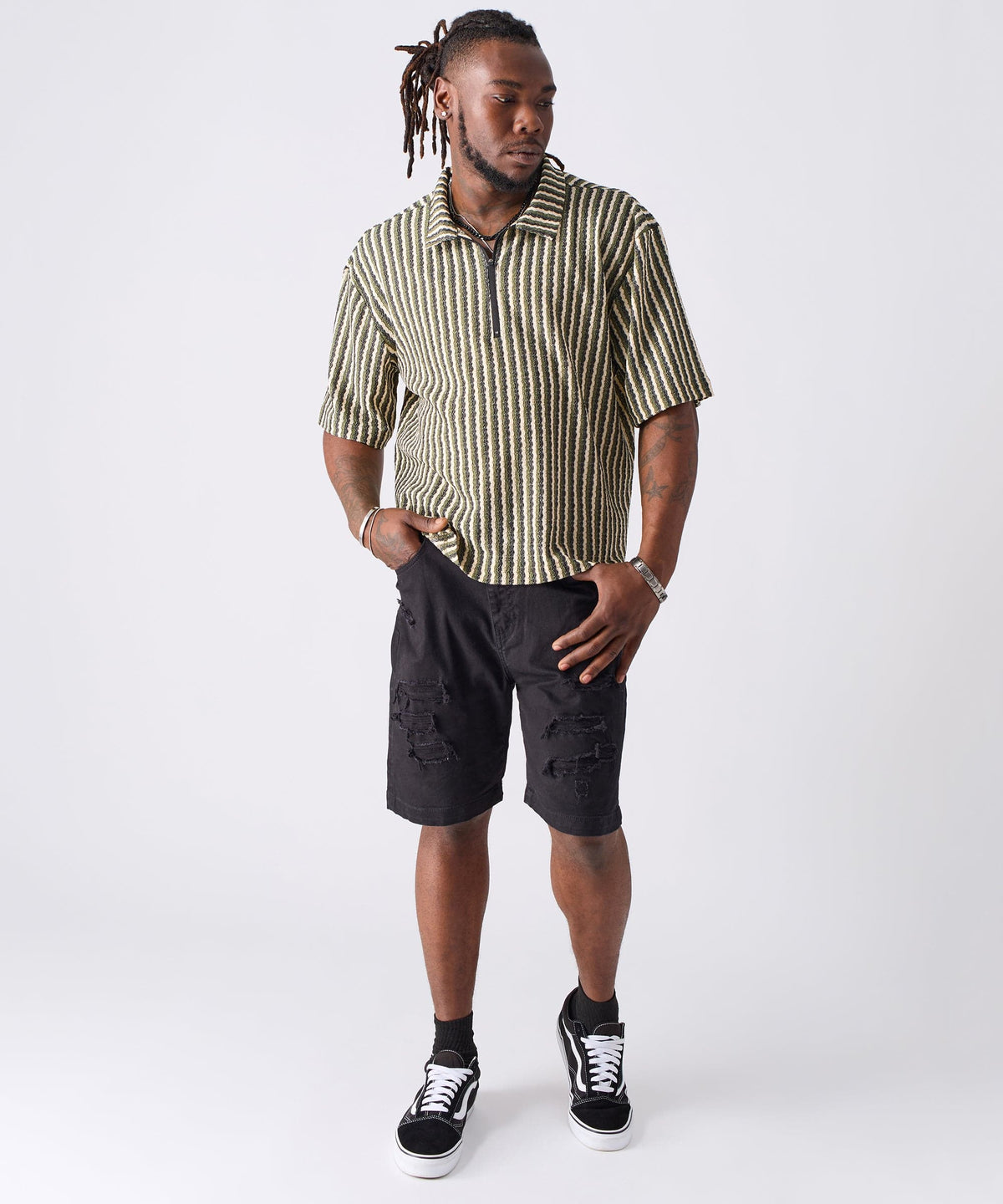 Reason Clothing Trusted Striped Shirt