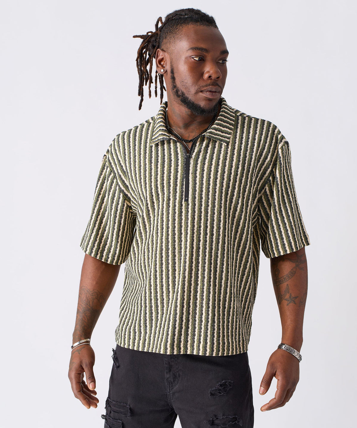 Reason Clothing Trusted Striped Shirt