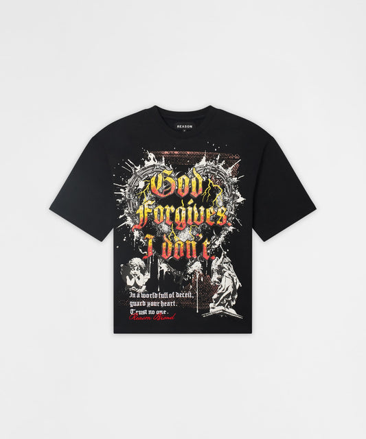 Reason Clothing Best Price Forgives Embroidered Tee - Black