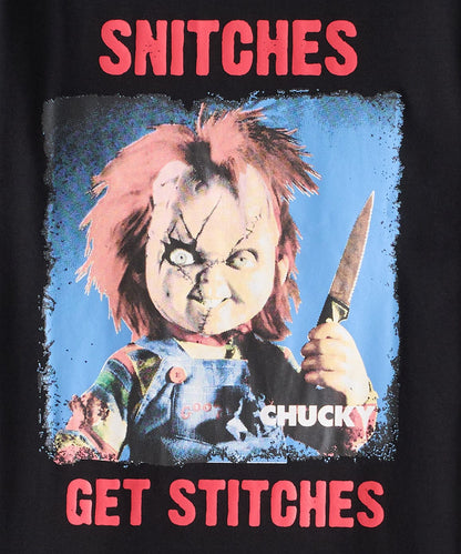 Reason Clothing Recommended Chucky "Snitches Get Stitches" Tee - Black