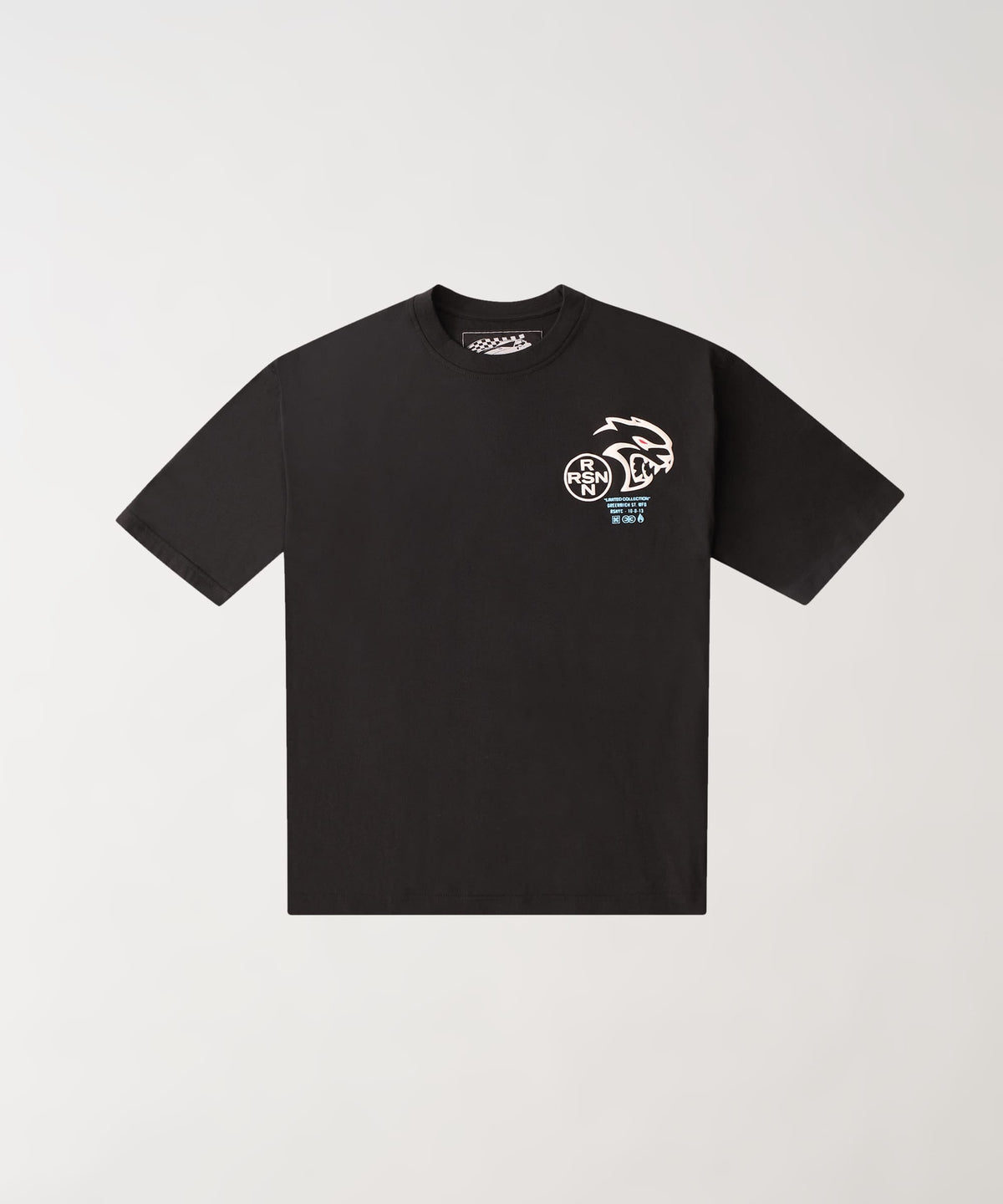 Reason Clothing Premium Plus Size Dodge Hellcate Short Sleeve Tee - Black