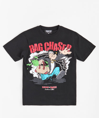 Reason Clothing Best Seller Plus Size Popeye Bag Chaser Tee - Black