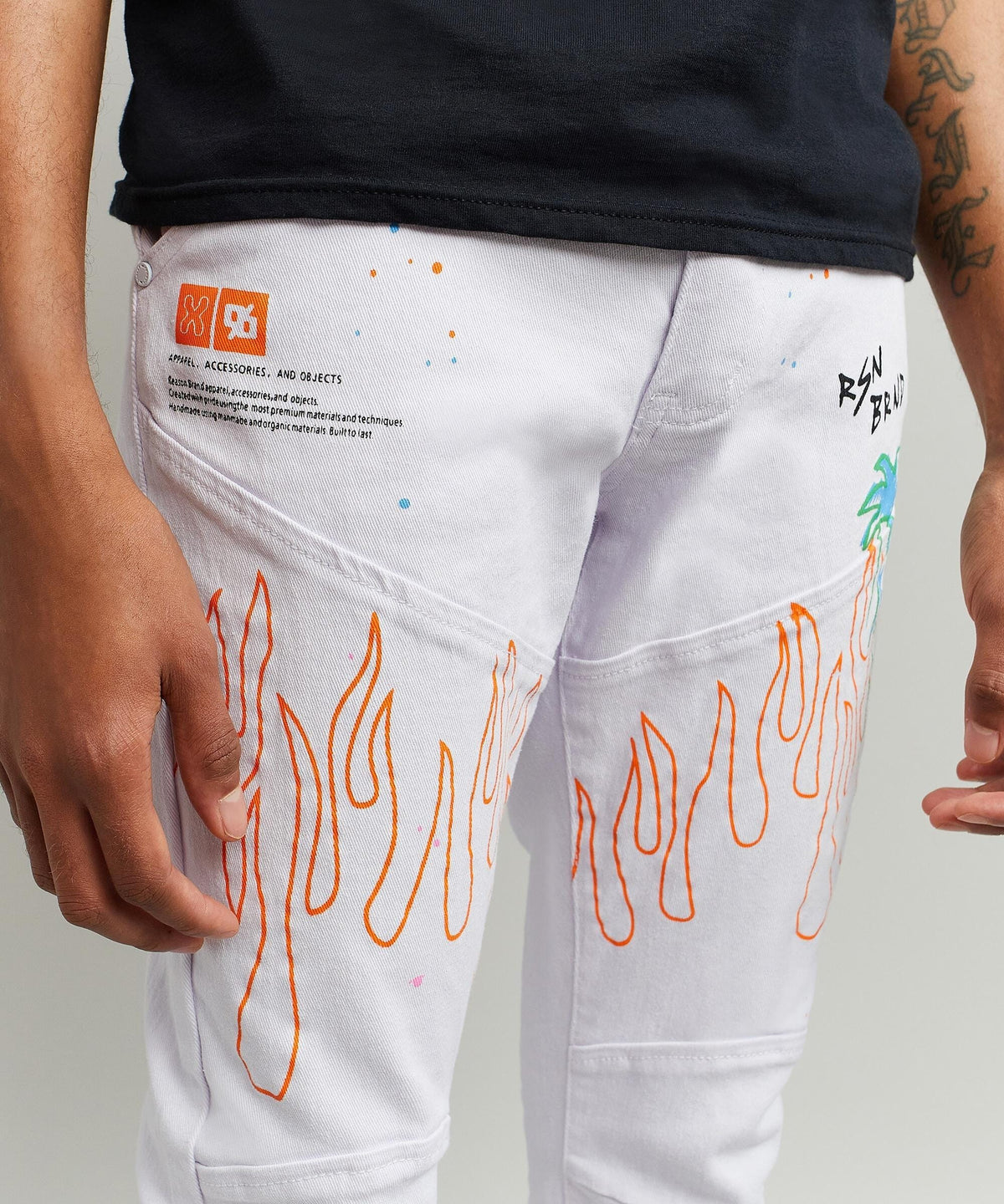 Reason Clothing Quality Beach Rider Jeans - White