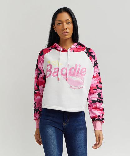 Reason Clothing Customer Favorite Baddie Camo Crop Hoodie