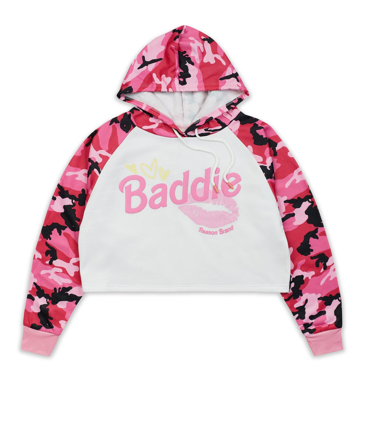 Reason Clothing Customer Favorite Baddie Camo Crop Hoodie