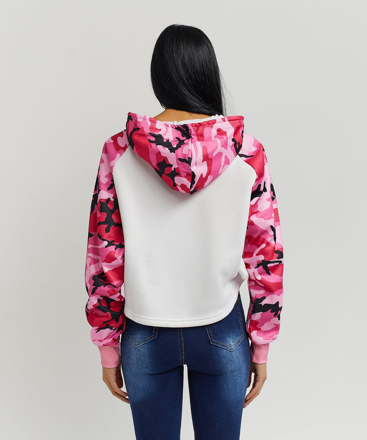 Reason Clothing Customer Favorite Baddie Camo Crop Hoodie