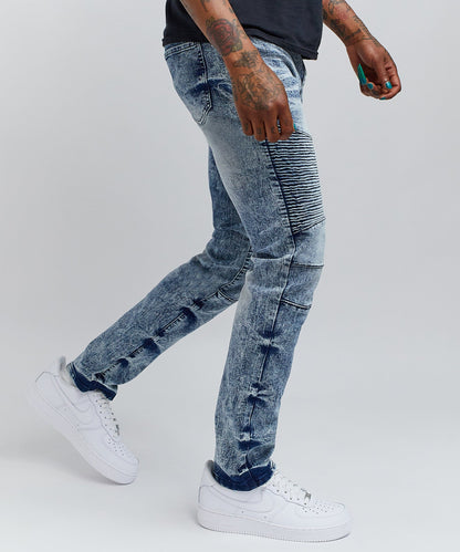 Reason Clothing New Wright Denim Jeans - Blue